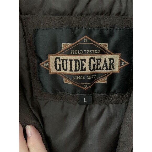Guide Gear Mens Brown Leather Coat DuPont Thermolite Plus Insulation Size Large - Picture 3 of 6